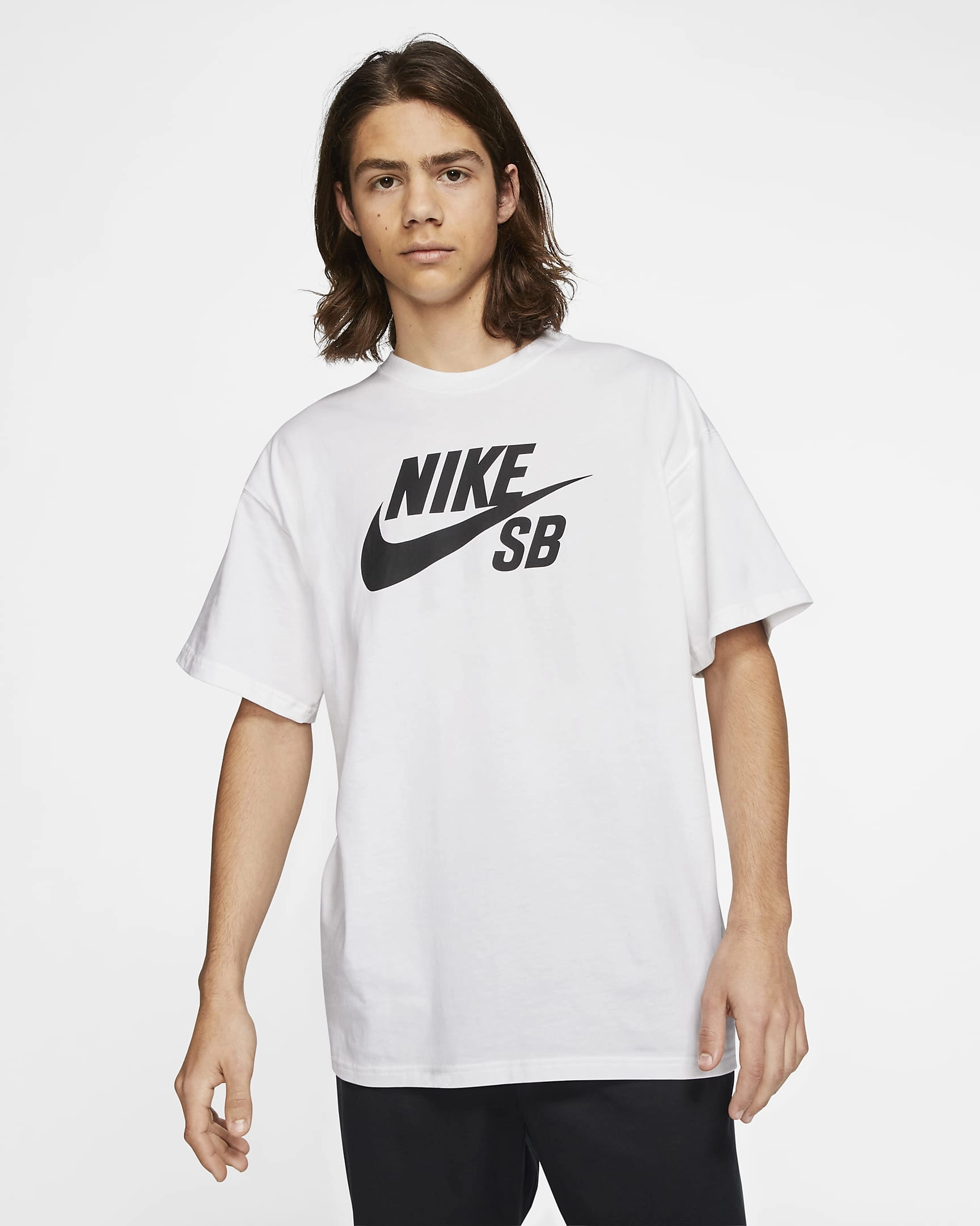 Nike SB Logo Skate T-Shirt - Faigh an Fhad Bás le Nike! (Get the Big Name with Nike!)
